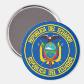 Ecuador Round Emblem Magneet (Voorkant / Achterkant)