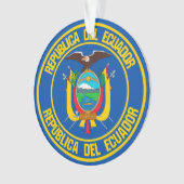 Ecuador Round Emblem Ornament (voorkant)