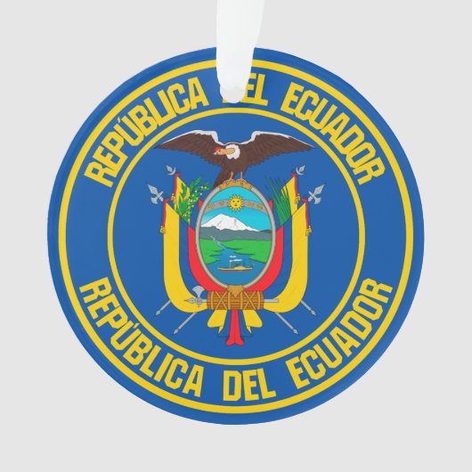 Ecuador Round Emblem Ornament (voorkant)