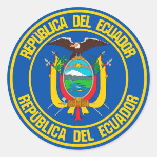 Ecuador Round Emblem Ronde Sticker