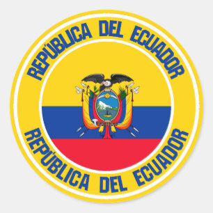 Ecuador Round Emblem Ronde Sticker