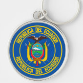 Ecuador Round Emblem Sleutelhanger (Voorkant)