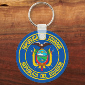Ecuador Round Emblem Sleutelhanger (Voorkant)
