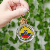 Ecuador Round Emblem Sleutelhanger (Hand)