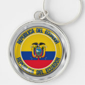 Ecuador Round Emblem Sleutelhanger (Voorkant)