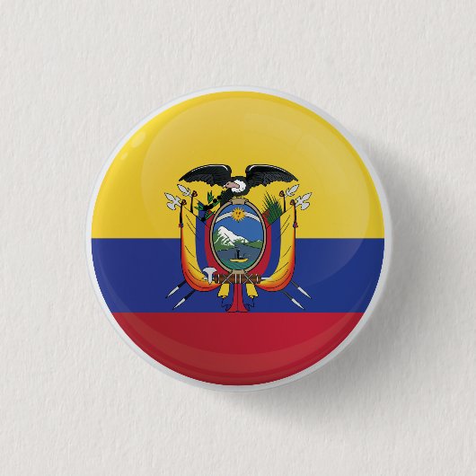 Ecuador Round Icon-vlag Ronde Button 3,2 Cm (Voorkant)