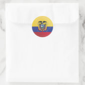 Ecuador Round Icon-vlag Ronde Sticker (Tas)