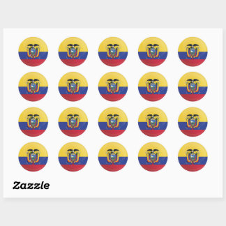 Ecuador Round Icon-vlag Ronde Sticker