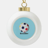 Ecuador Soccer Keramische Bal Ornament (Voorkant)