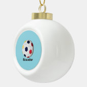 Ecuador Soccer Keramische Bal Ornament (Rechts)