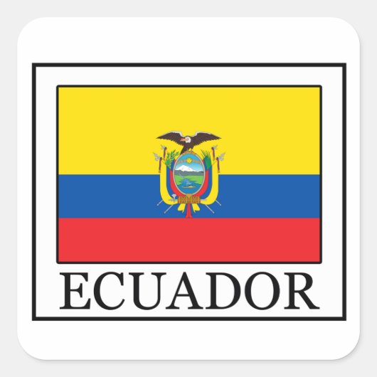 Ecuador-sticker Vierkante Sticker (Voorkant)