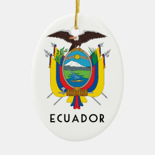 Ecuador - symbool/wapen/vlag/kleuren/embleem keramisch ornament