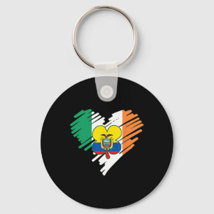 Ecuador Trotse Ecuadoraanse vlag St. Patrick's Day Sleutelhanger