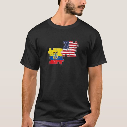 Ecuador Verenigde Staten Ecuadoraanse Amerikaanse T-shirt (Voorkant)