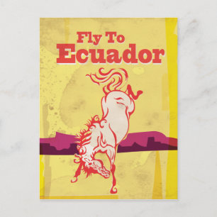 Ecuador Vintage Reisposter Briefkaart