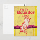 Ecuador Vintage Travel Poster Briefkaart (Voorkant / Achterkant)