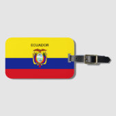Ecuador vlag bagagelabel (Voorkant (horizontaal))