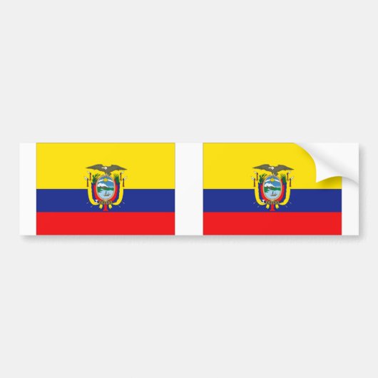 Ecuador vlag bumpersticker (Voorkant)
