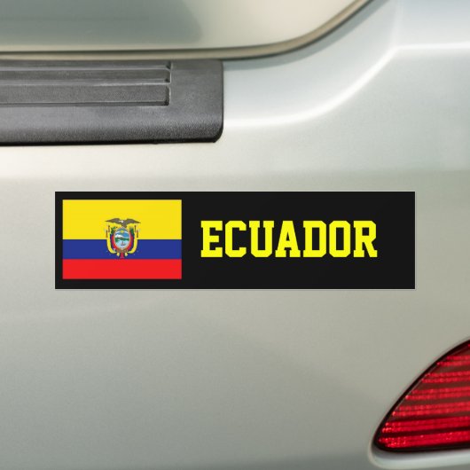 Ecuador vlag bumpersticker (Op auto)