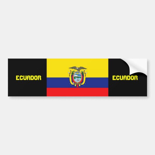 Ecuador-vlag bumpersticker (Voorkant)