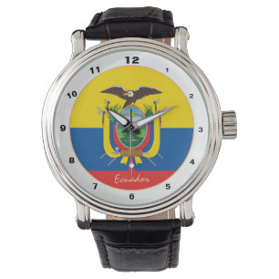 Ecuador Vlag, Ecuador trendy mode / design horloge