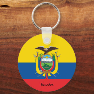 Ecuador vlag en Ecuador patriotten/sport Sleutelhanger