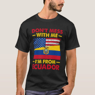 Ecuador Vlag Half Amerikaans Half Ecuadoriaans T-shirt