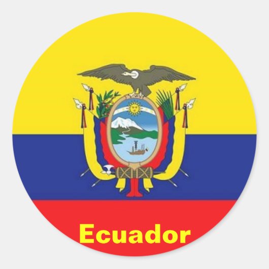 Ecuador Vlag stickers (Voorkant)