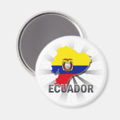 Ecuador Vlaggenkaart 2.0 Magneet (Voorkant / Achterkant)