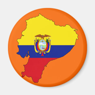 Ecuador-vlaggenkaart Magneet