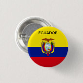 Ecuador vlagknop. ronde button 3,2 cm (Voorkant /achterkant)