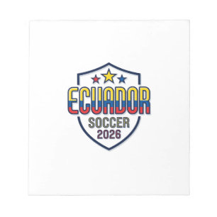 Ecuador Voetbal 2026 Voetbal Vet Land Typografie Notitieblok