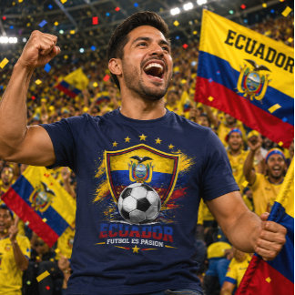 Ecuador Voetbalfan Voetbal Supporter Trots T-shirt