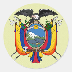 Ecuador wapendetaillijst ronde sticker