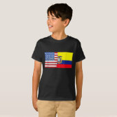 Ecuadoraanse Amerikaanse halve Ecuador halve Ameri T-shirt (Voorkant volledig)