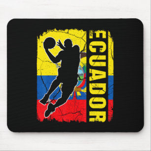 Ecuadoraanse Basketball Player Ecuador Flag Basket Muismat