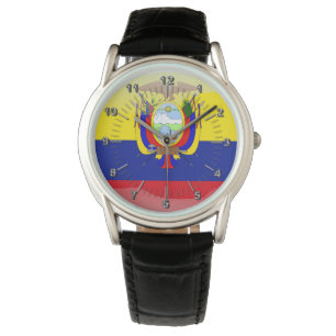 Ecuadoraanse glanzende vlag horloge