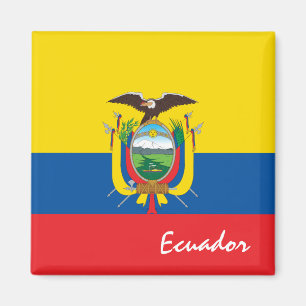 Ecuadoraanse vlag en Ecuador-ventilatoren Magneet