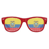 Ecuadoraanse vlag kinder zonnebril (Voorkant)