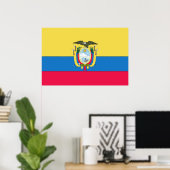 Ecuadoraanse vlag poster (Thuiskantoor)