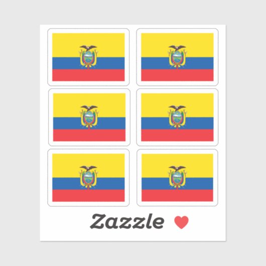 Ecuadoraanse vlag sticker (Vel)