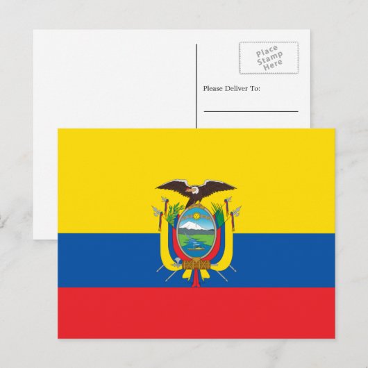 Ecuadoraanse vlag, vlag van Ecuador Briefkaart (Voorkant / Achterkant)