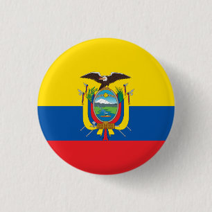Ecuadoraanse vlag, vlag van Ecuador Ronde Button 3,2 Cm