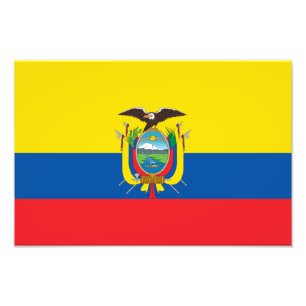 Ecuadorese vlag foto afdruk