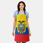 Ecuadorese vlag schort (Gedragen)