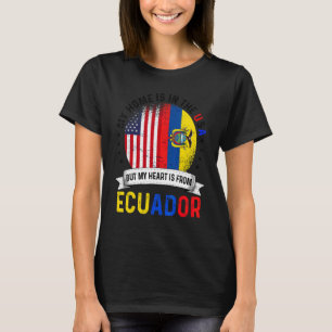 Ecuadoriaans Amerikaanse Patriottische Hart Is Uit T-shirt