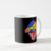 Ecuadoriaans bloed in mij Ecuador vlag Koffiemok (Voorkant rechts)