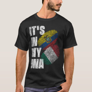 Ecuadoriaans en Italiaans Mix DNA-vlaggenerfgoed T-shirt