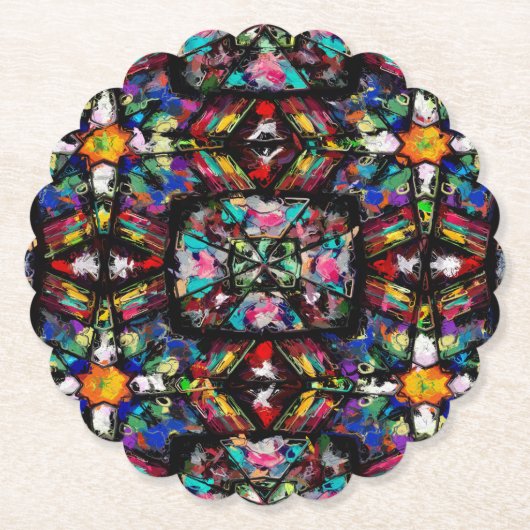 Ecuadoriaans Glas in lood Kartonnen Onderzetters (Voorkant)