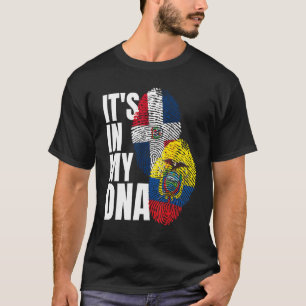 Ecuadoriaanse en Dominicaanse mix DNA-vlag erfgoed T-shirt